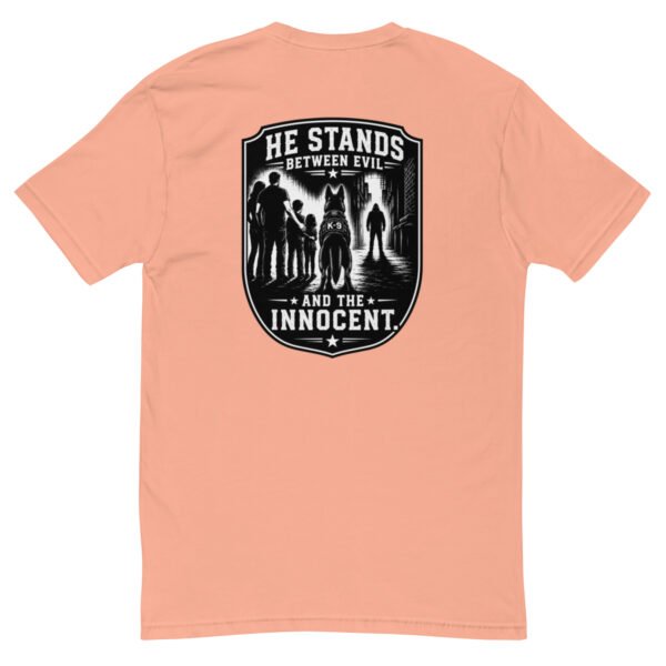 He Stands Between Evil and Innocent - K-9 Collection - Short Sleeve T-shirt