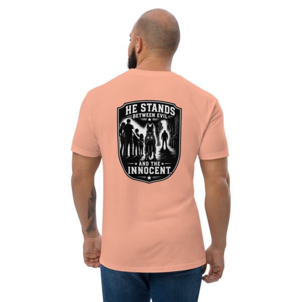 He Stands Between Evil and Innocent - K-9 Collection - Short Sleeve T-shirt