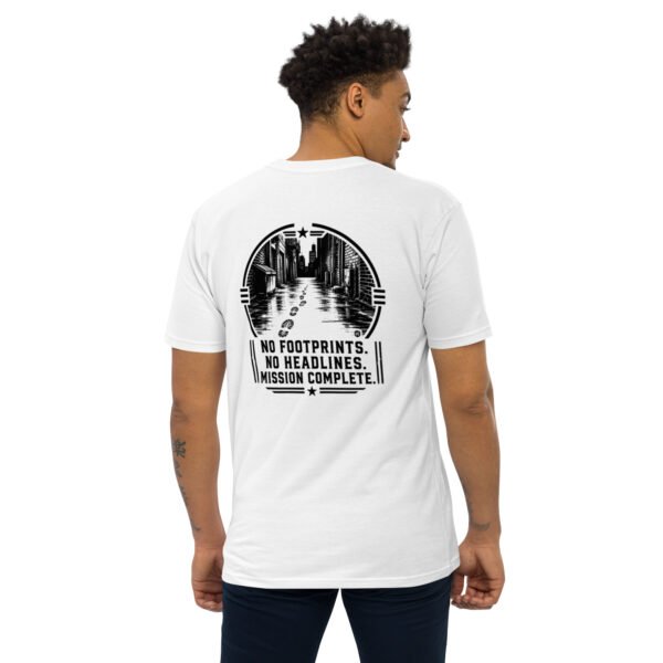 No Footprints, No Headlines, No Mission Complete – Ghost Collection - Men’s premium heavyweight tee
