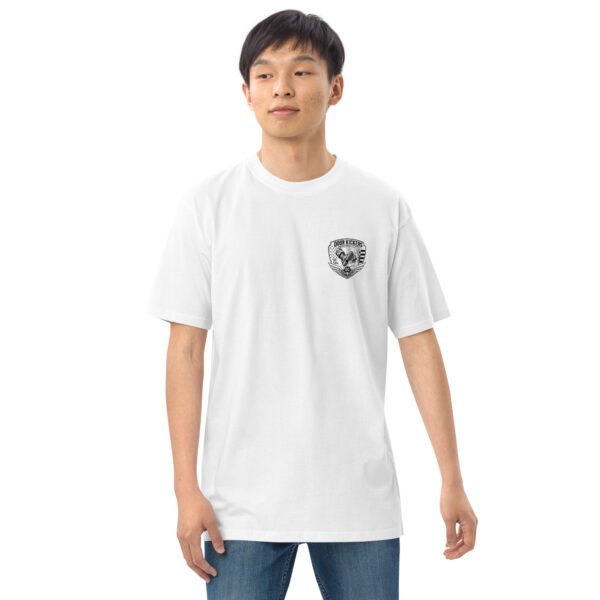 He Trains Every Day to Beat You- Door Kicker Collection - Men’s premium heavyweight tee
