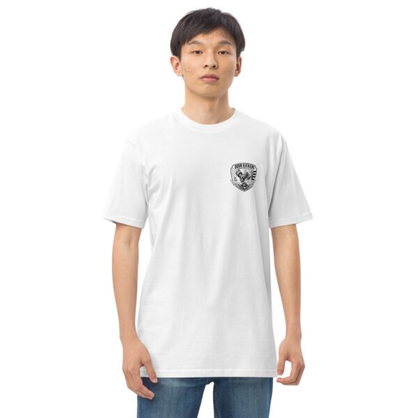 He Trains Every Day to Beat You- Door Kicker Collection - Men’s premium heavyweight tee
