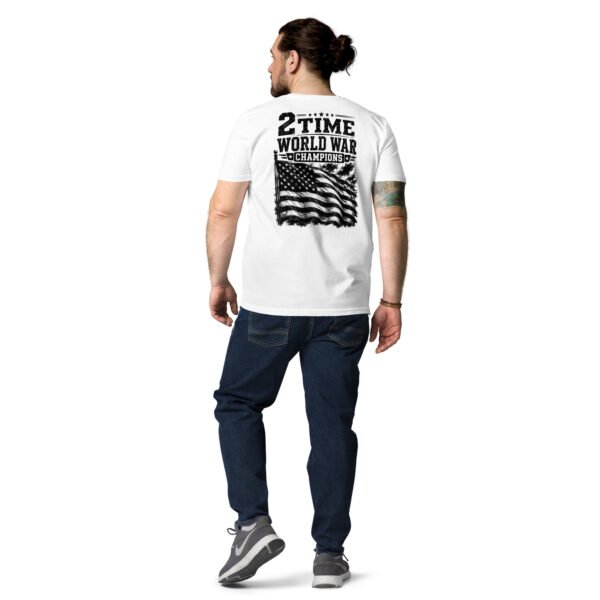 2 Time World War Champions, Patriots in the Dark, Unisex Organic Cotton Creator 2.0 T-Shirt