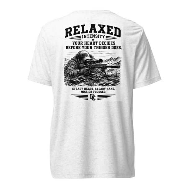 Sniper Your Heart Decides Before Your Trigger Does - Relaxed Intensity Collection - Short sleeve t-shirt