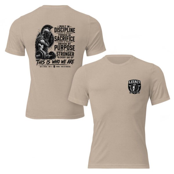 unisex-tri-blend-t-shirt-tan-triblend-front-and-back-6a6ba3977565d.jpg Built in Discipline - The Legacy Collection - Short sleeve t-shirt