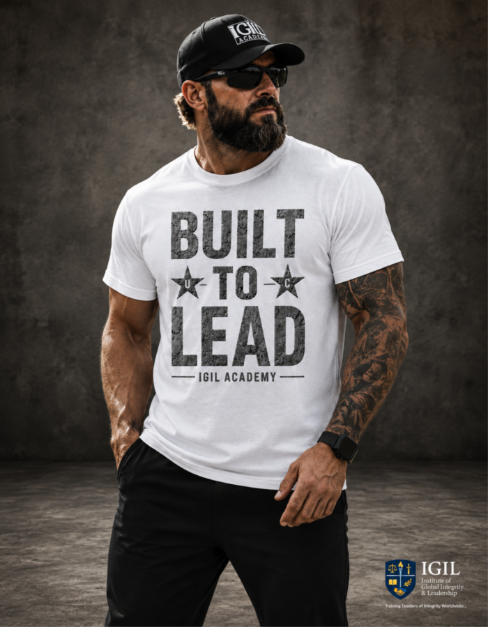 Born To Lead front logo only, IGIL Collection Build to Lead - Large Front Logo - IGIL Academy - Short Sleeve T-shirt