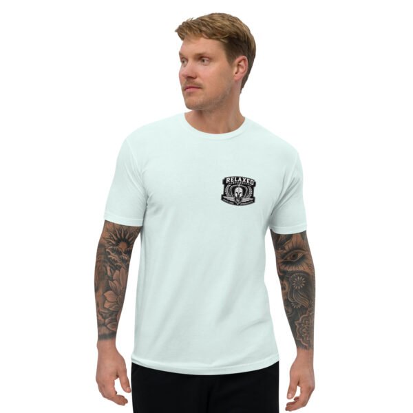 mens-fitted-t-shirt-light-blue-front-6a6eaf427c9f4.jpg The First Weapon Is Not on Your Belt - Relaxed Intensity Collection - Short Sleeve T-shirt
