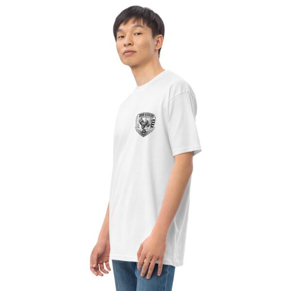 He Trains Every Day to Beat You- Door Kicker Collection - Men’s premium heavyweight tee