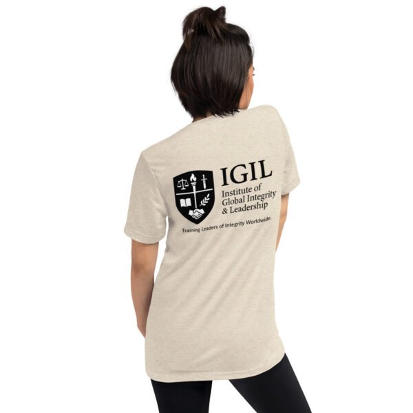 unisex-tri-blend-t-shirt-oatmeal-triblend-back-6a74eb4e0d3df.jpg Our Brand Black White Front and Back Logo - Short sleeve t-shirt