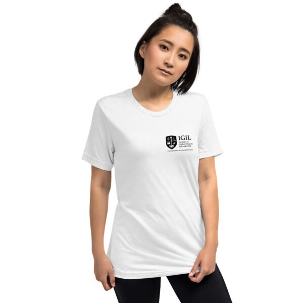 unisex-tri-blend-t-shirt-solid-white-triblend-front-6a74eb4e0cef6.jpg Our Brand Black White Front and Back Logo - Short sleeve t-shirt