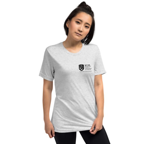 unisex-tri-blend-t-shirt-white-fleck-triblend-front-6a74eb4e0cf85.jpg Our Brand Black White Front and Back Logo - Short sleeve t-shirt