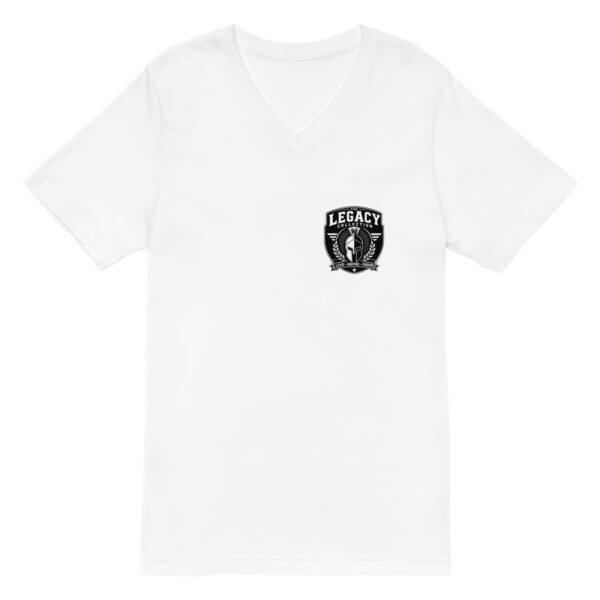 unisex-v-neck-tee-white-front-6a6e0aef4bd25.jpg Do Not Leave Big Shoes to Fill - Legacy Collection - Unisex Short Sleeve V-Neck T-Shirt