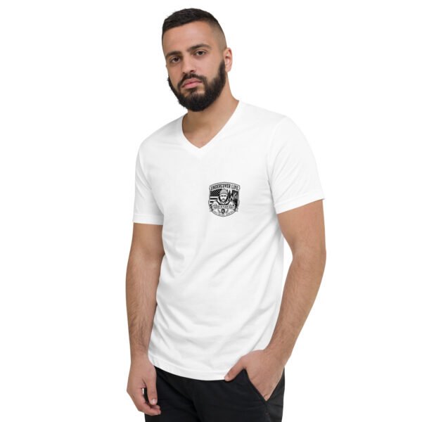 unisex-v-neck-tee-white-left-front-6a6e871aec654.jpg I am Less The One Tenth of 1 Percent - Undercover Life Collection - Unisex Short Sleeve V-Neck T-Shirt