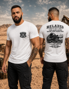 Sniper Your Heart Decides Before Your Trigger Does - Relaxed Intensity Collection - Short sleeve t-shirt